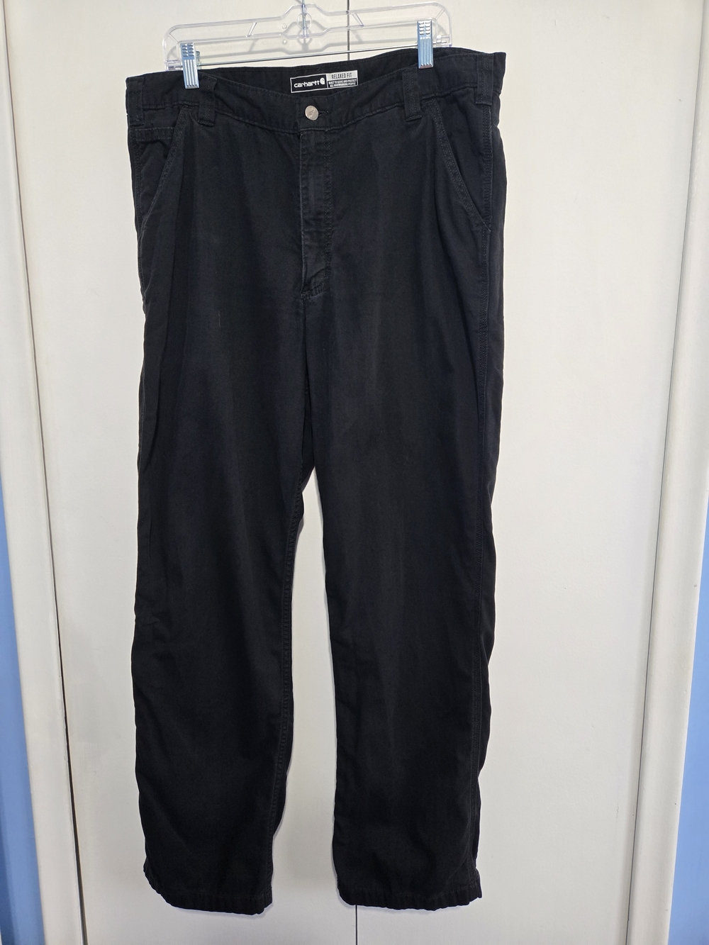 Carhartt Relaxed Fit Work Pants Black Utility Carpenter Pants 38x34